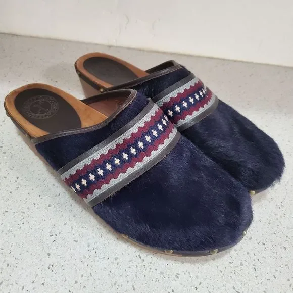 Penelope Chilvers blue clogs size 10 - Picture 3 of 10